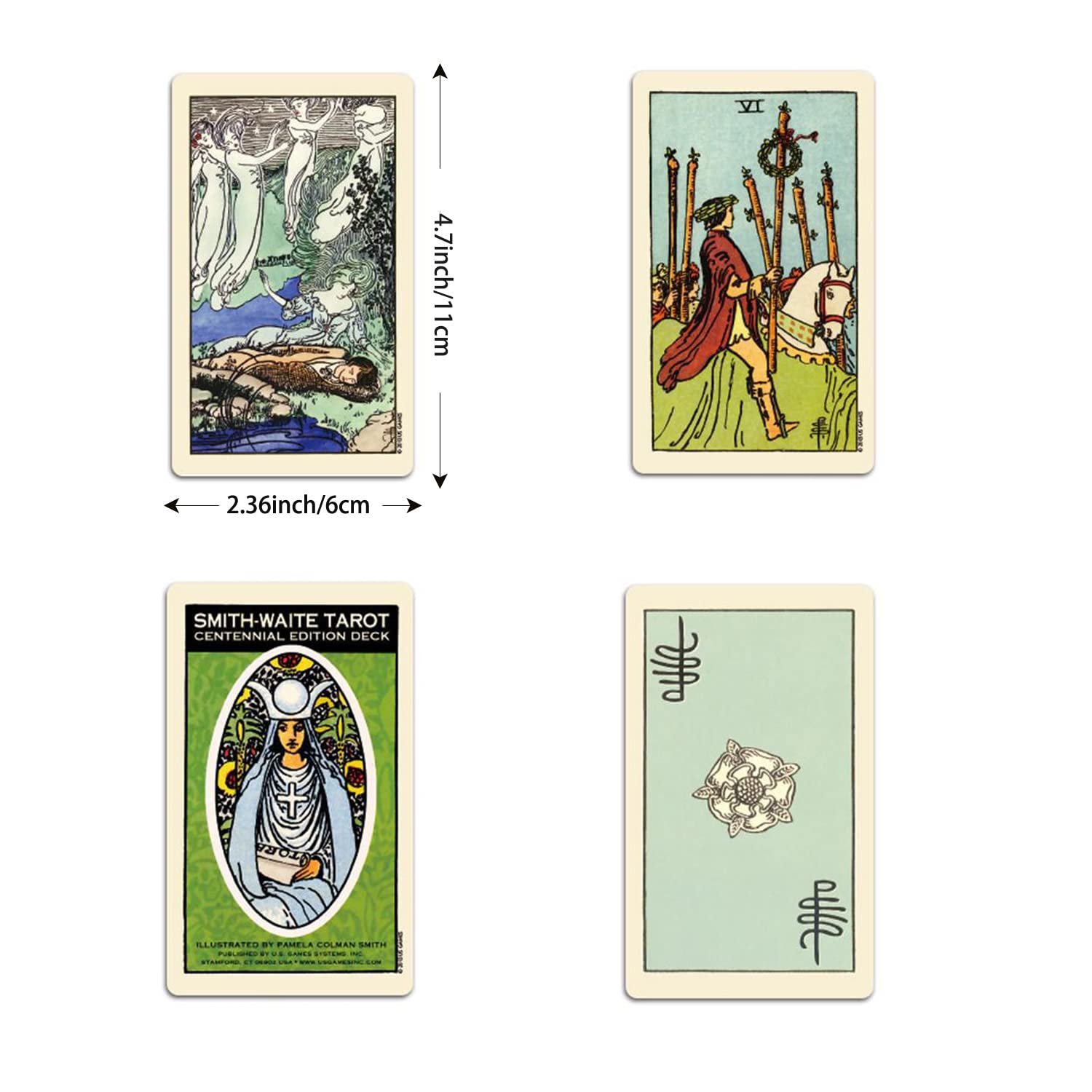 Jeu de Tarot Rider Waite Classique – 78 Cartes Divinatoires – pour Débutants ou Passionnés – Tarot pour Voyance, Pratique Ésotérique, Développement Personnel, Cadeau