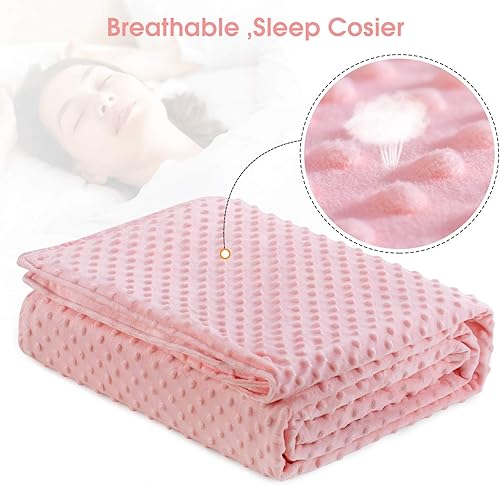 Miniatura 8 de Acdyion Mantas con peso, funda de edredón extraíble para adultos tamaño Queen (60 x 80 pulgadas), funda de edredón pesada suave y cómoda con 8