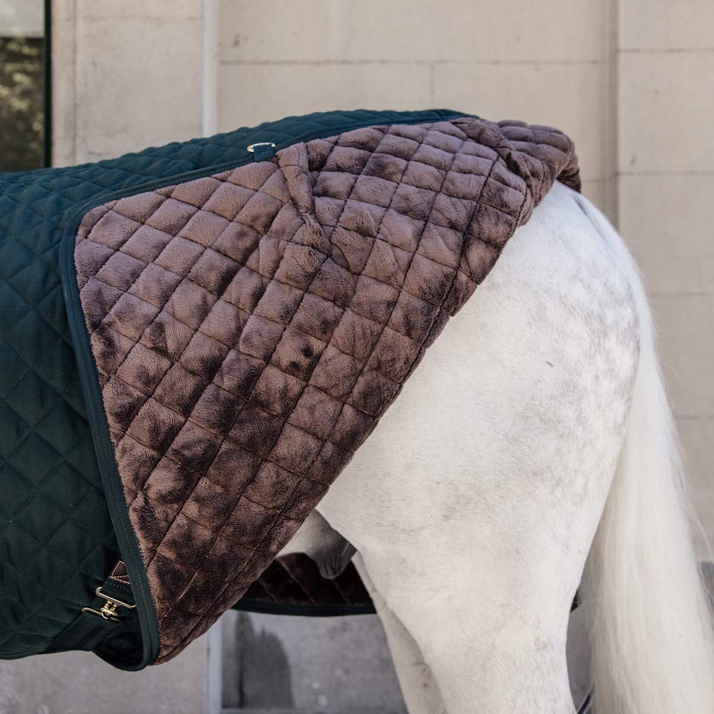 Kentucky Horsewear - Manta para establo (piel de conejo artificial, 400 g, tamaño: 145), color verde oscuro