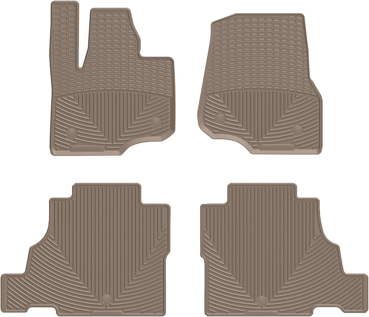 WeatherTech All-Weather Floor Mats for Lincoln Navigator L - 1st & 2nd Row (W477TN-W478TN), Tan