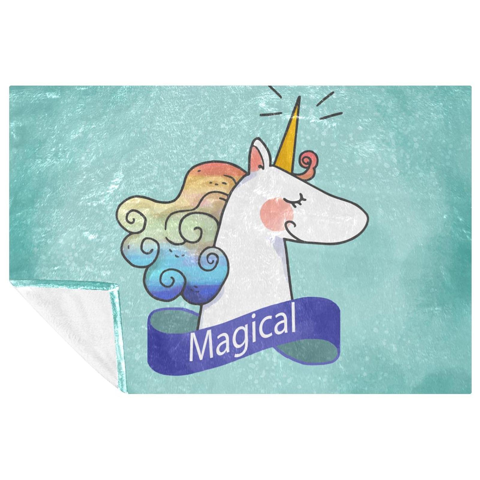 Couverture licorne pour pique-nique et camping | Plaid chaud 150x100 cm