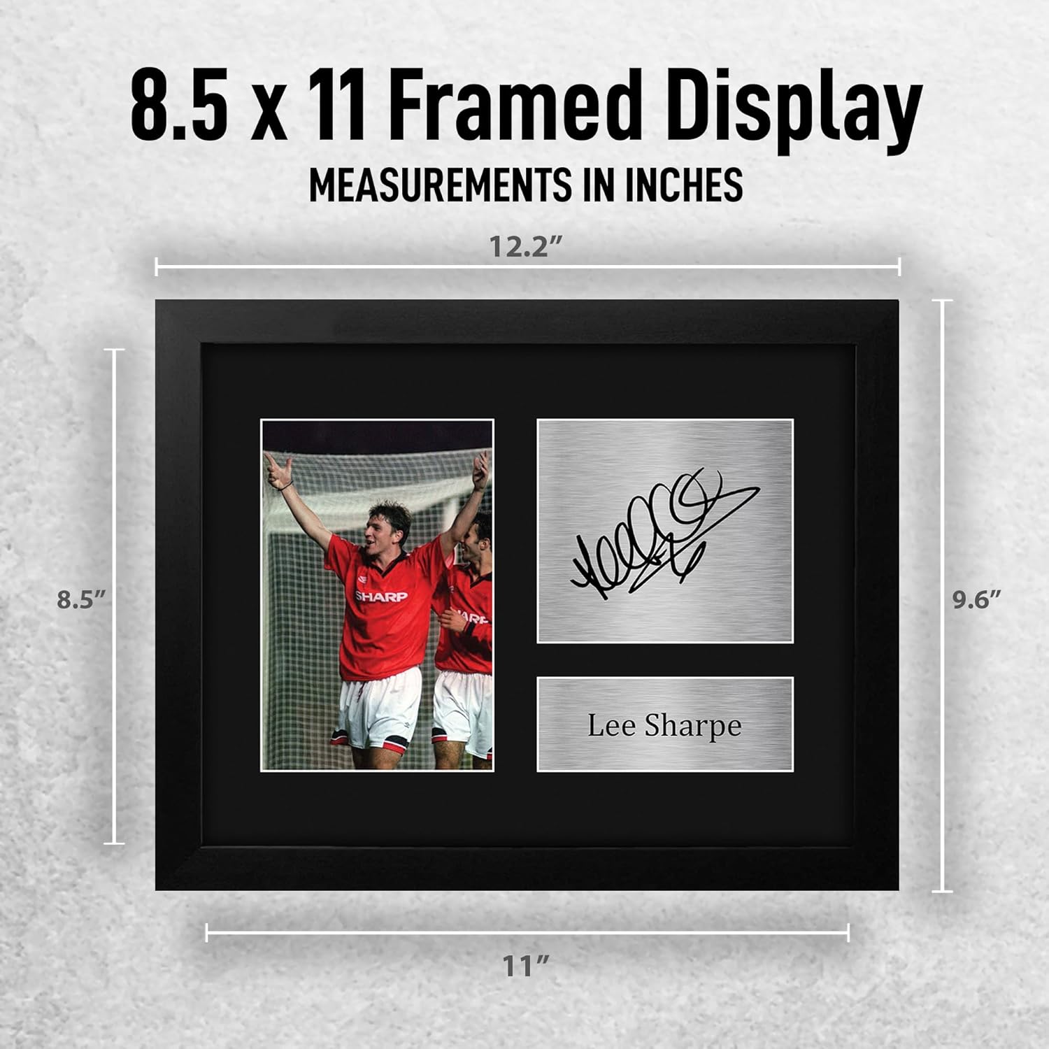 HWC Trading Lee Sharpe Framed Gifts Printed Signed Autograph Picture for Fans and Supporters - US Letter Size