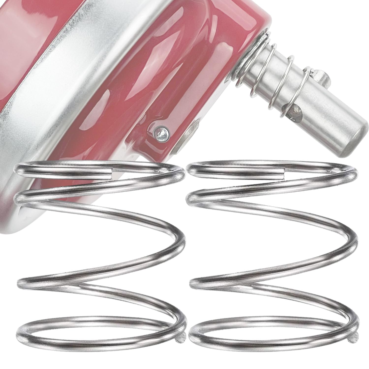 Stainless Steel Spring for Kitchenaid Stand Mixer Paddle Wire Whip Whisk Dough Hook Attachments Quick Install and Stabilization (2 units)