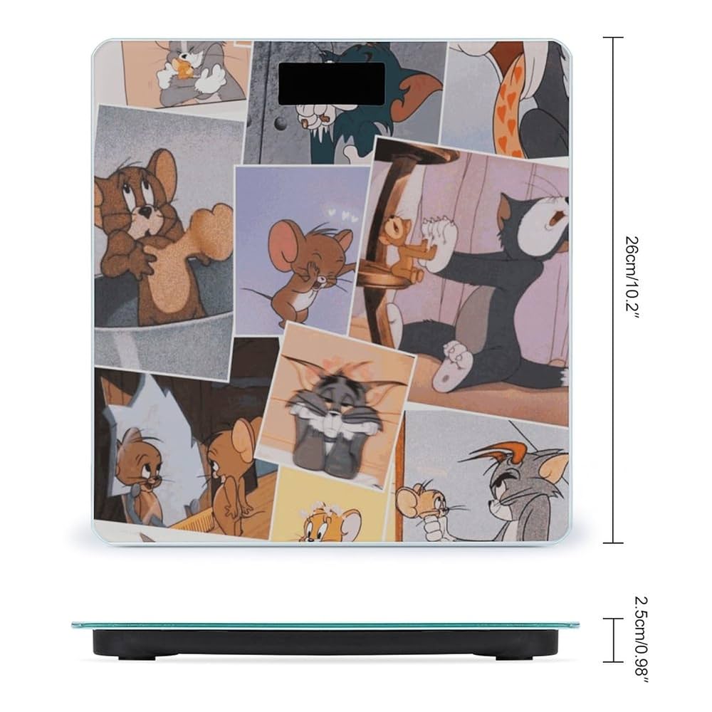 Amazon.co.jp: トムとジェリー 体重計 デジタル 乗るだけ 電源