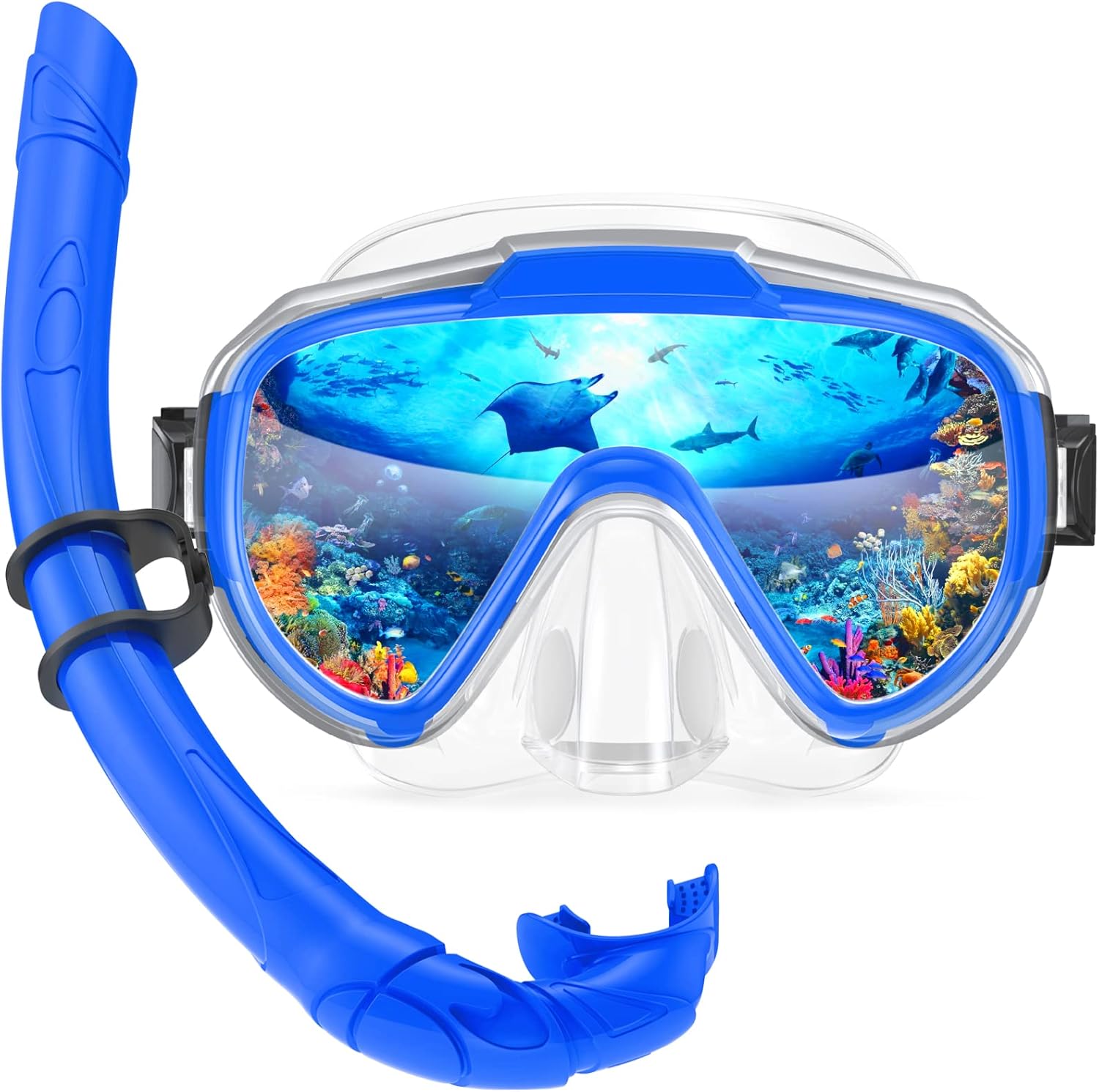Lealinga Snorkel Set Adult, Dry Snorkel Set, Unobstructed Wide View