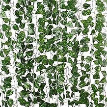 1Ps Artificial Green Leaf Vine Money Plant Hanging, Artificial Ivy Leaves, Artificial Creeper Leaf Vine, Artificial Ivy Foliage, Ivy Wall Decor,Roof Decor | Each Plant 7.5 Feet