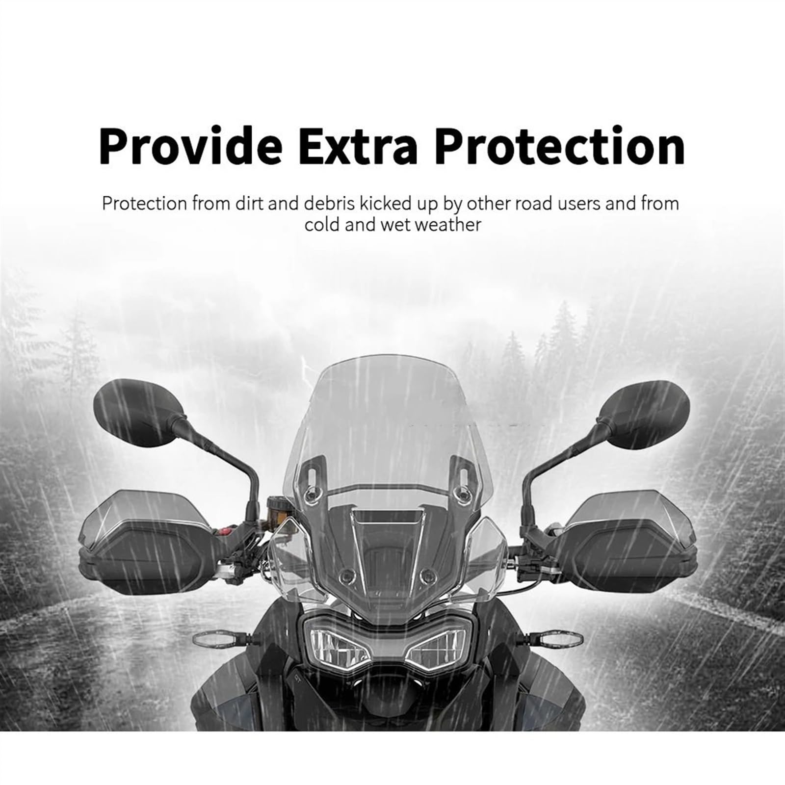 Paramani Per Le Mani Protecter Per Tiger 1200 GT Pro Rally Pro (2022-) Accessori Moto ABS Paramani Estensioni Paramano Parabrezza Pezzo Rinforzato(1)