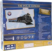 Vista 16 de Lionel Tren de juguete Polar Express operado por baterías con Bluetooth, locomotora, vagones de tren, y vía con sonidos auténticos de tren, luces