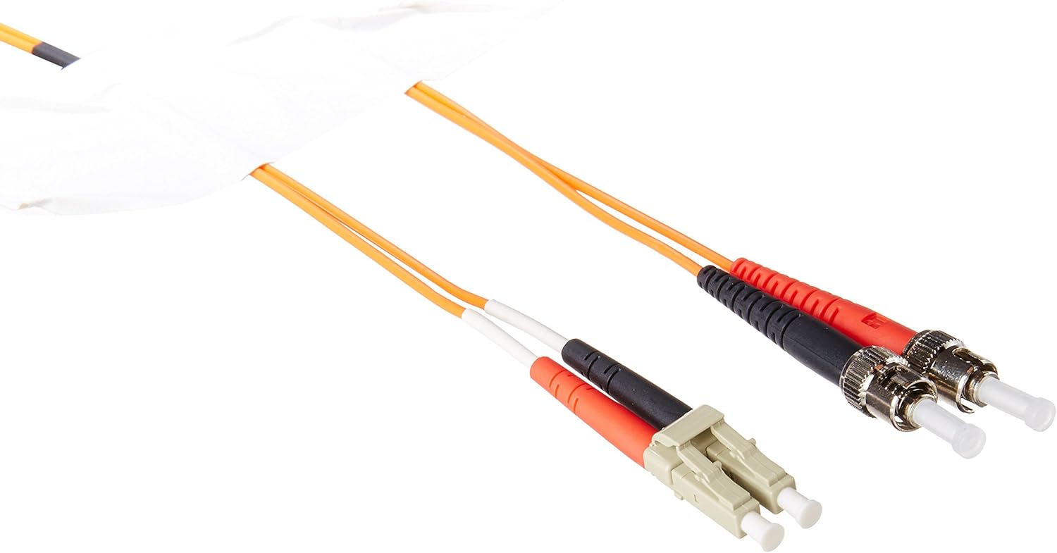 C2G 33166 OM1 Fiber Optic Cable LCST 62.5/125 Duplex Multimode PVC