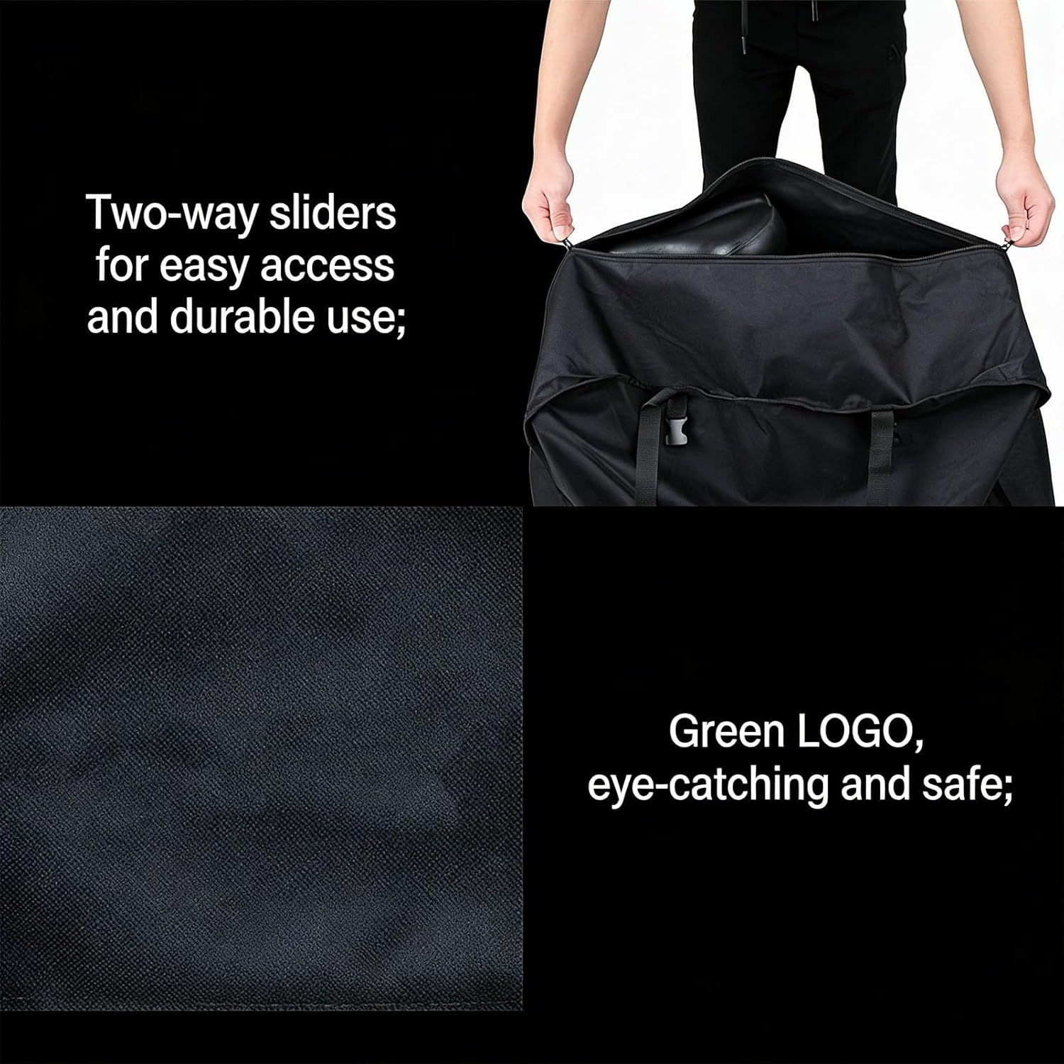 Folding Bike Bag for Travel 20 Inch - Lightweight Tearproof Bike Transport Bag with Adjustable Shoulder Straps for Cars & Cycling