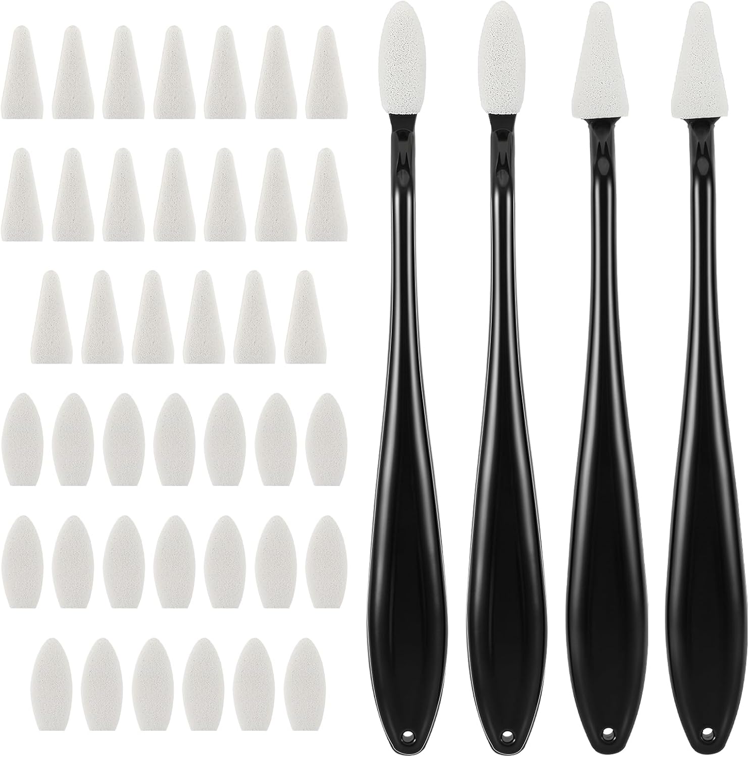 4Pcs Paper Art Blending Stumps, Oil Pastel Tools, Oil Pastel Blender Stump and 40 Pcs Blending Sponge Wipers, Sketch Drawing Tools Ideal for Highlighting, Shadowing, and Correcting Drawing