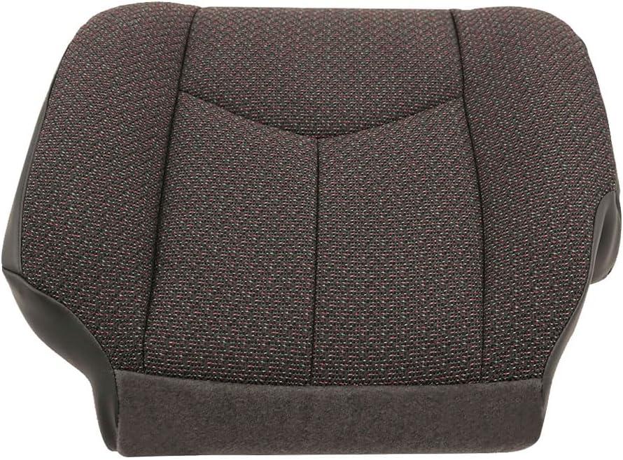 Driver Side Bottom Cloth Seat Cover, Gray Front Driver Bottom Seat Cover Fit for 2003-2007 Chevy Silverado/GMC Sierra 1500 2500 3500 HD