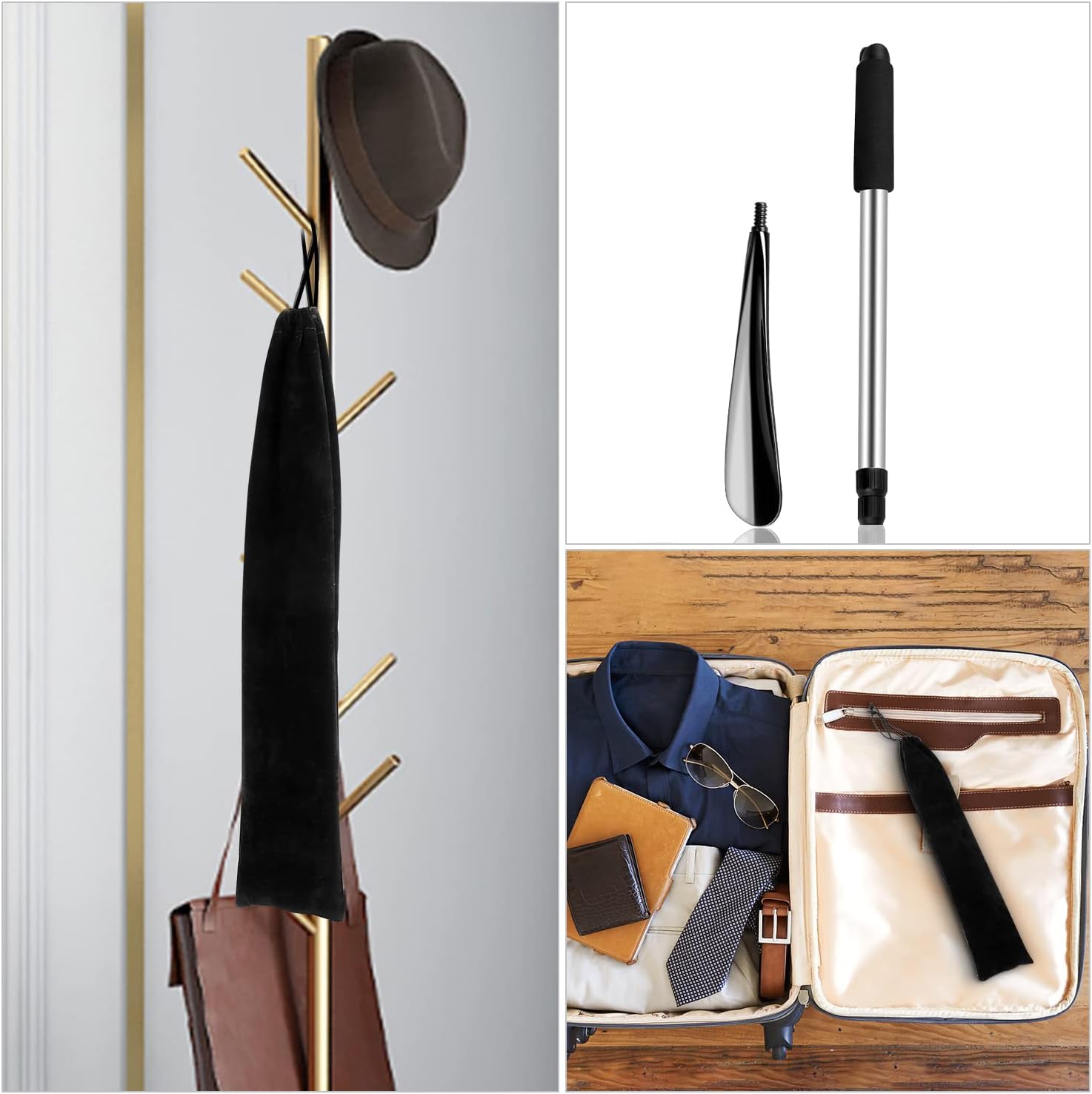 XYH Shoe Horn, 22 to 32 Inch Telescopic long shoe horn for seniors.