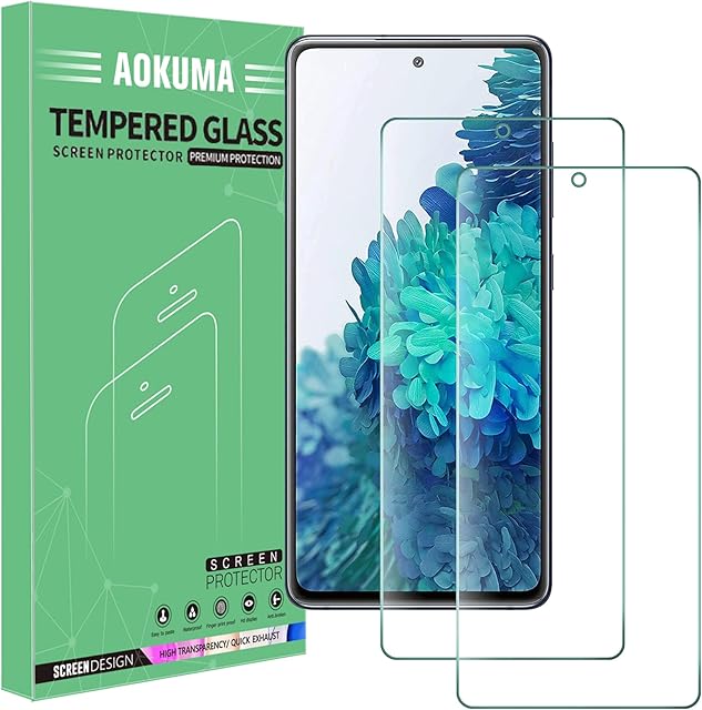 AOKUMA Samsung Galaxy S20 FE 5G/Samsung Galaxy S20 FE Tempered Glass Screen Protector, [2 Pack] Premium Quality Guard Film, Case Friendly, Round Edge,Shatterproof, Shockproof, Scratchproof oilproof