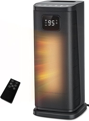 Miniatura 1 de KopBeau Calentador de espacio para uso en interiores, calentador de torre portátil eléctrico de 1500 W con termostato y temporizador, calentador
