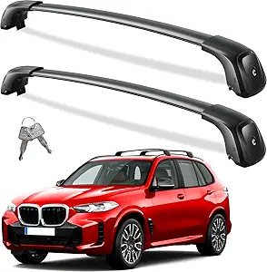 Lockable Roof Rack Cross Bars 260lbs Compatible with BMW X5 G05 2019 2020 2021 2022 2023 2024 2025, Heavy Duty Aluminum Roof Rails Crossbars Kayak Rooftop Cargo Carrier Luggage