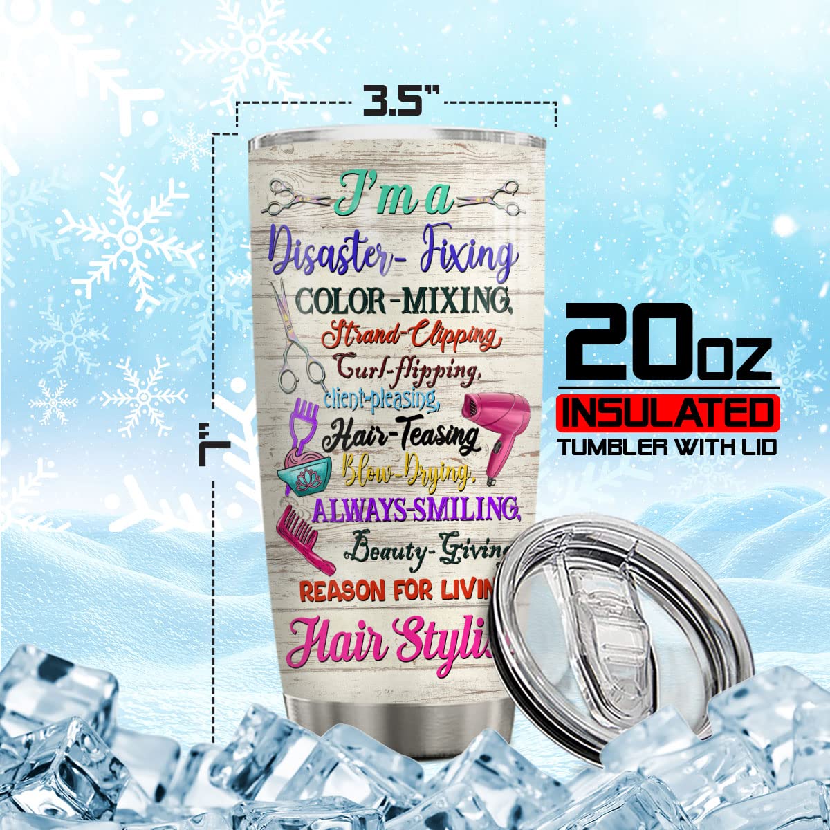20 Oz Tumbler: Cosmetology Supplies, Hairstylist Essentials, Salon Hair Stylist Gifts Tumbler, Hairdresser Gifts Ideas, Gifts For Hairdressers Female, Hair Salon Decor, Hair Cutter, Barber Gifts