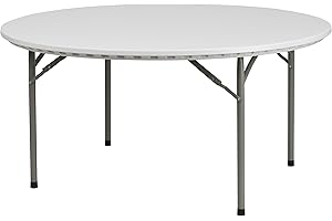 FLASH FURNITURE KATHRYN 60 INCH ROUND FOLDING TABLE