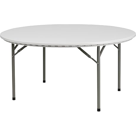 FLASH FURNITURE KATHRYN 60 INCH ROUND FOLDING TABLE