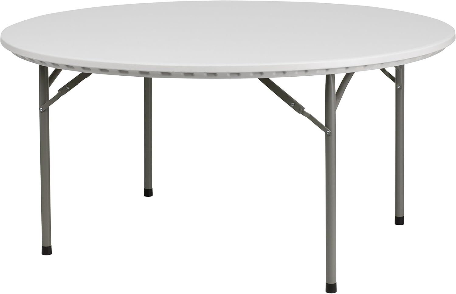 flash furniture kathryn 5-foot round granite white plastic folding table, commercial grade round table for 8 guests