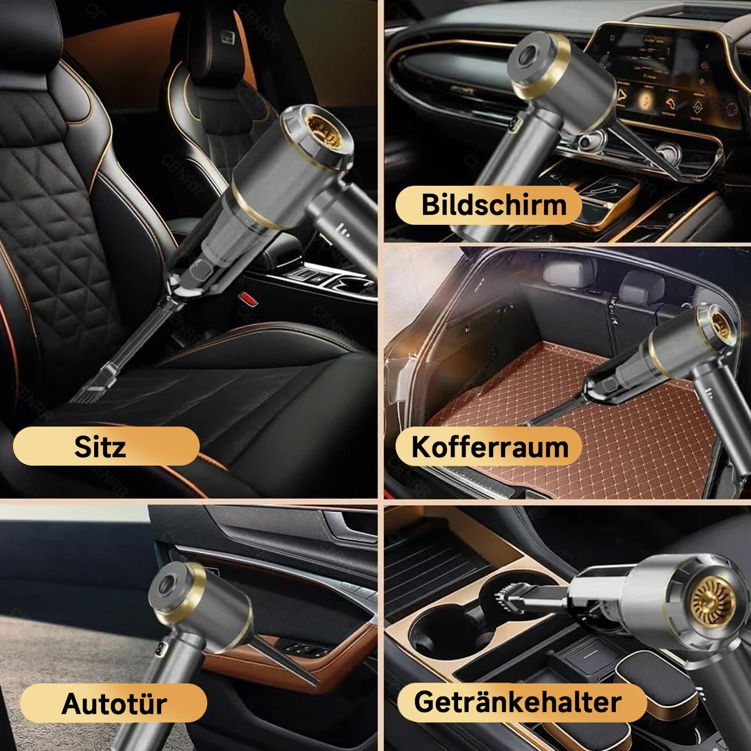 Handstaubsauger Akku, 26000PA Auto Staubsauger, Upgrade-Schnellladung, 3-Gang Akku Staubsauger mit Bürstenloser Motor per Auto, Tierhaare, Sofa Reinigung