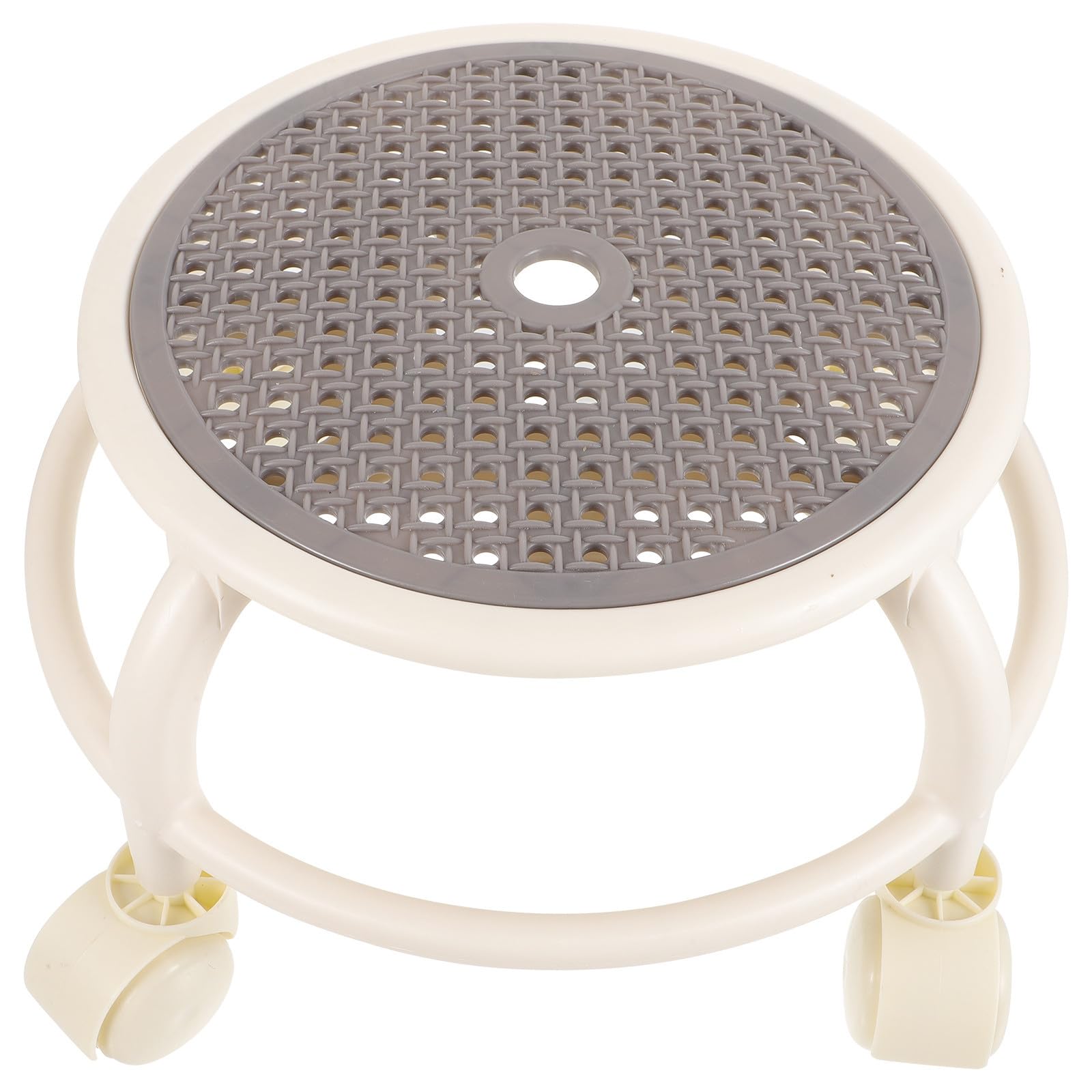 Tabouret pivotant à roulettes plastique rond VOSAREA assise confortable