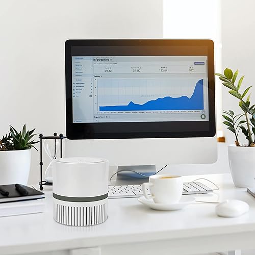 Miniatura 7 de Envion Therapure TPP100 - Purificador de aire compacto tipo HEPA 360, gris de 2 velocidades, capacidad de 25 pies cuadrados  Elimina olores, humo,