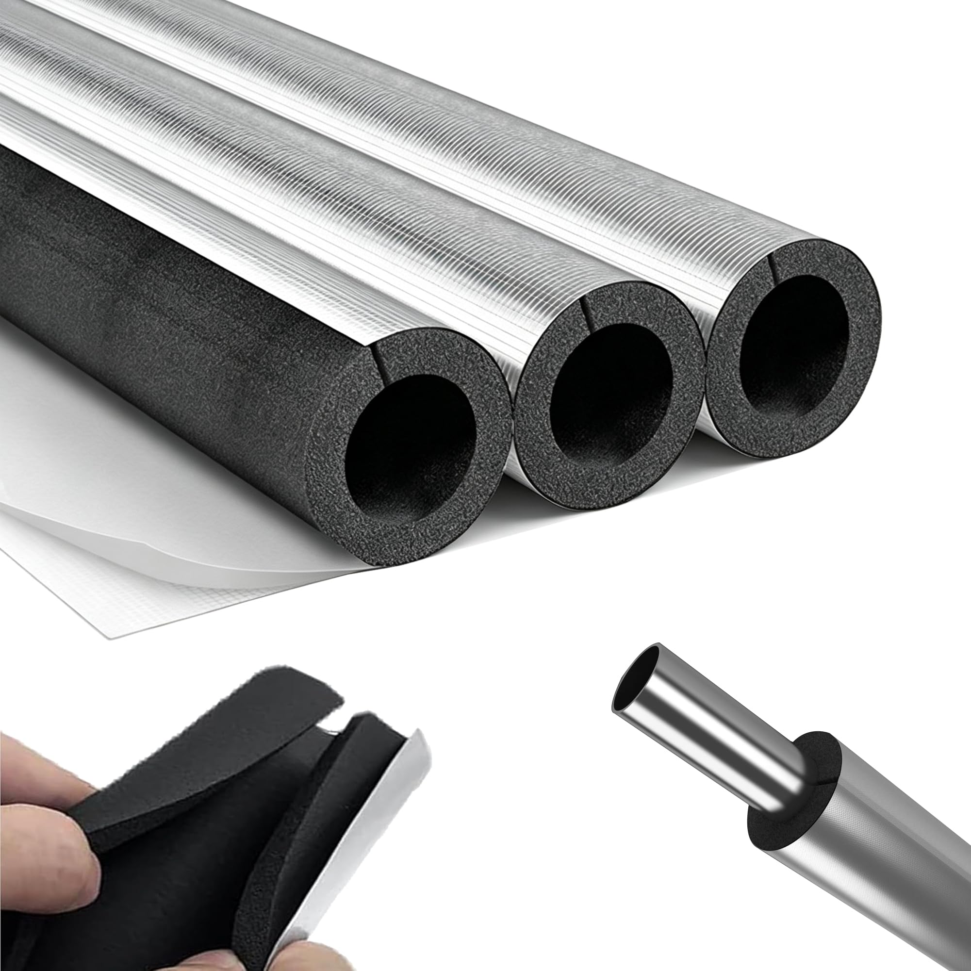 Außenbereich Rohrisolierung Schaumstoffrohr Aluminiumfolien Isolierschlauch