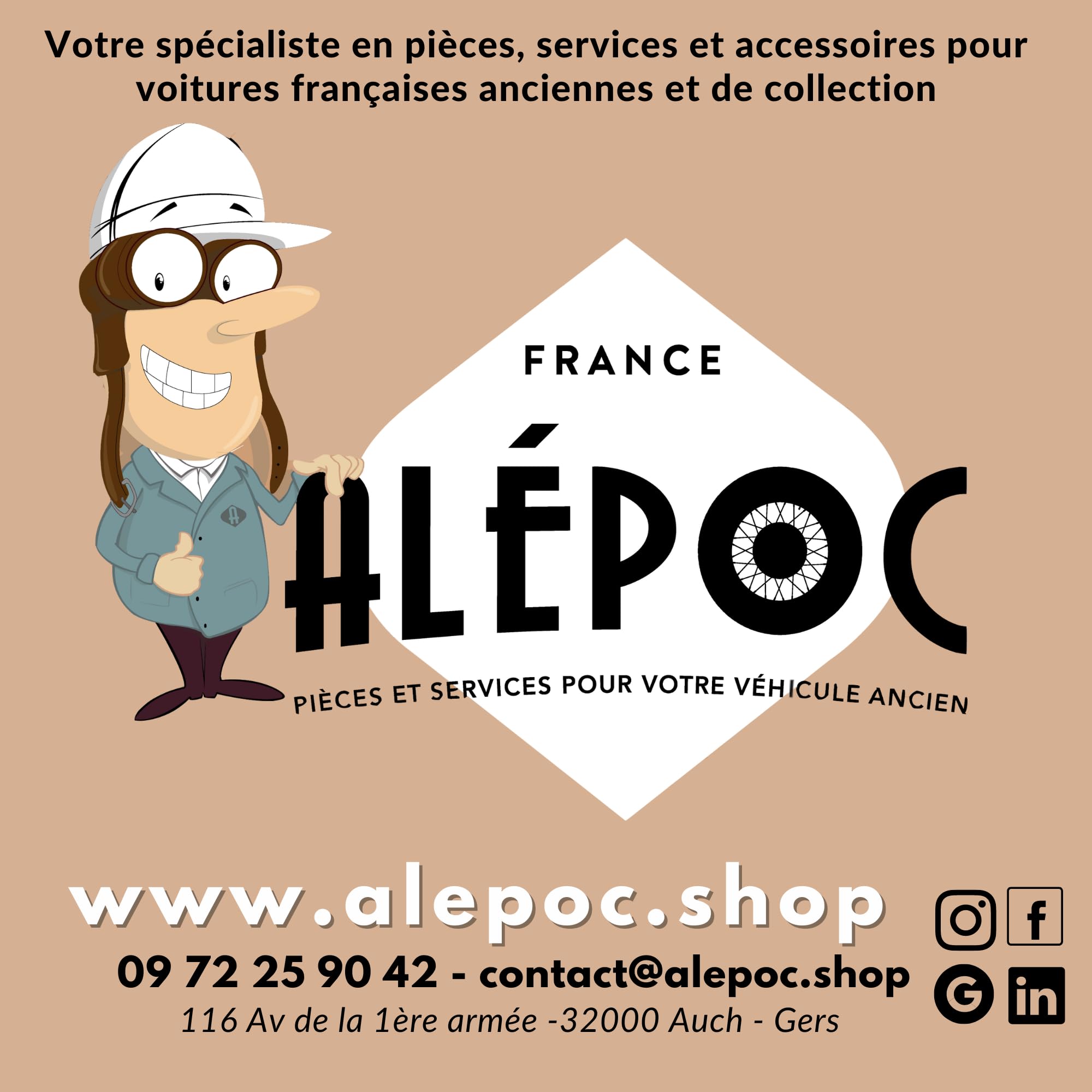 Alépoc - Maître cylindre de frein Ø25.4mm compatible Peugeot 202, 203, 403U, 404, 404U - Conforme à l'origine OE 460182 et 460111 - Pièce auto fiable pour système de freinage de véhicule ancien.