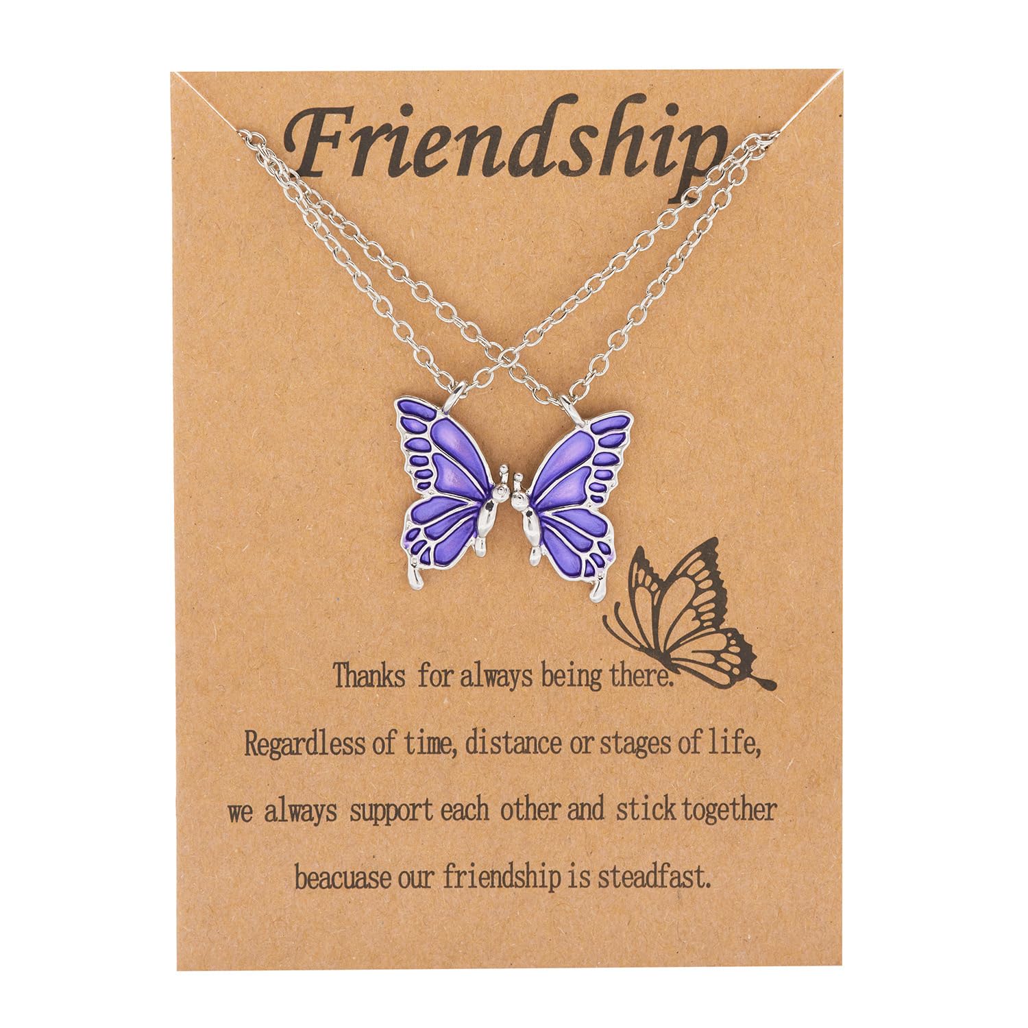 See full amazon price history chart for El Regalo 2 PCs Best Friend Butterfly Necklaces for Girls- Matching Butterfly Pendant Necklace Set BFF Friendship Necklace, Dainty Jewelry Gifts for Women Teen Girls (Purple BF Butterfly) El Regalo 2 PCs Best Friend Butterfly Necklaces for Girls- Matching Butterfly Pendant Necklace Set BFF Friendship Necklace, Dainty Jewelry Gifts for Women Teen Girls (Purple BF Butterfly) (B0C8DB5YNM) Amazon Price History, Amazon Price Tracker