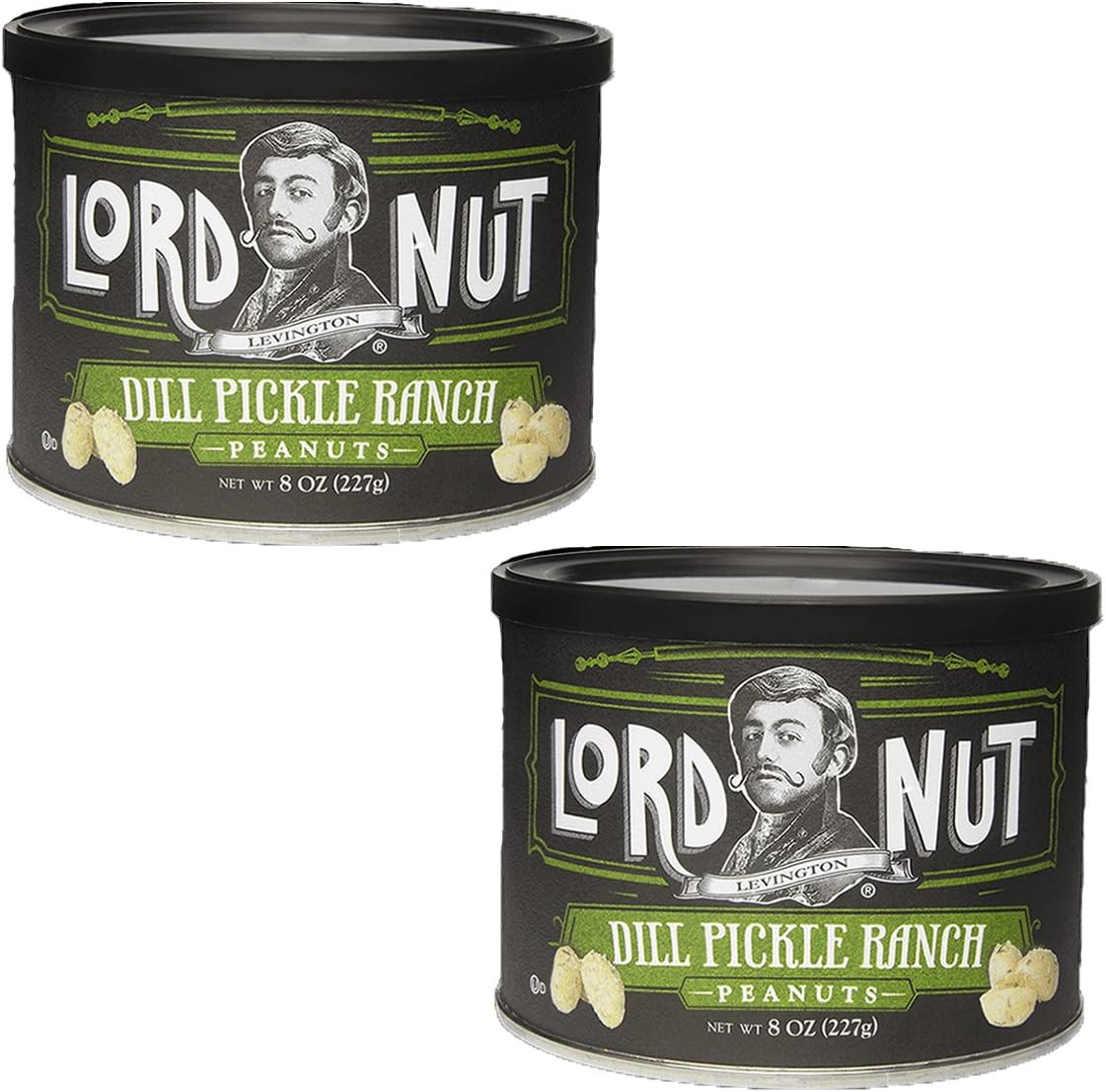 Lord Nuts Levington Dill Pickle Ranch Peanuts Certified Kosher OU Dairy 8 oz - 2 pack