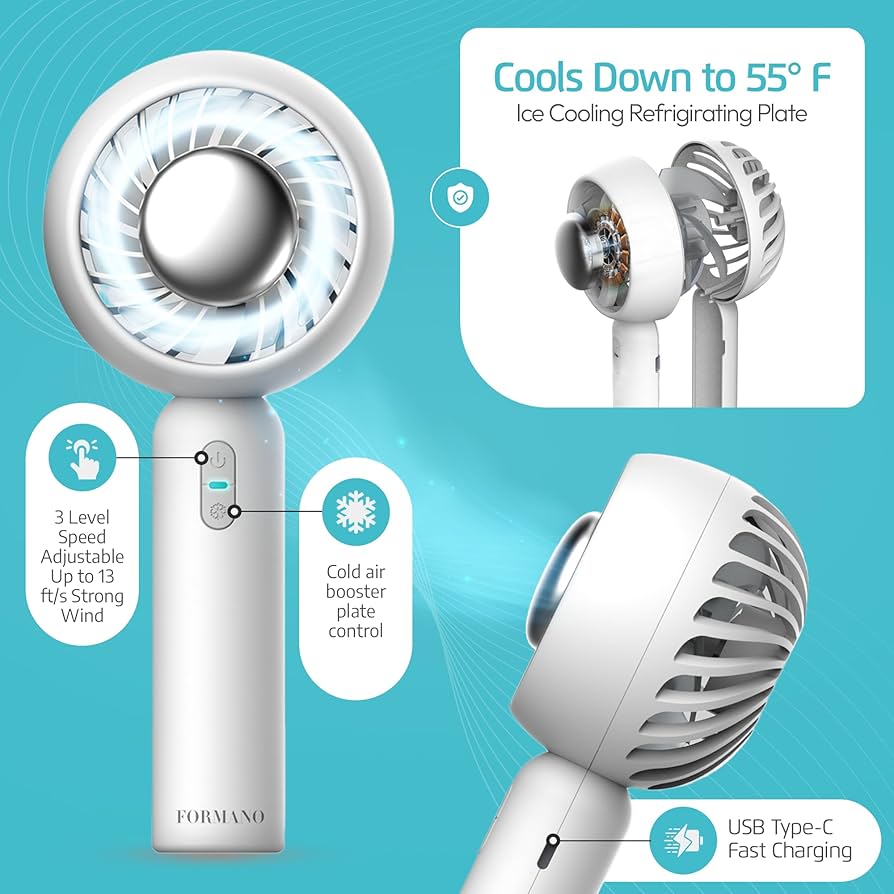 扇風機・サーキュレーター Cold Air Fan, Powerful and Popular Amazon.com: Formano Cold Air Portable Cooling AC Handheld