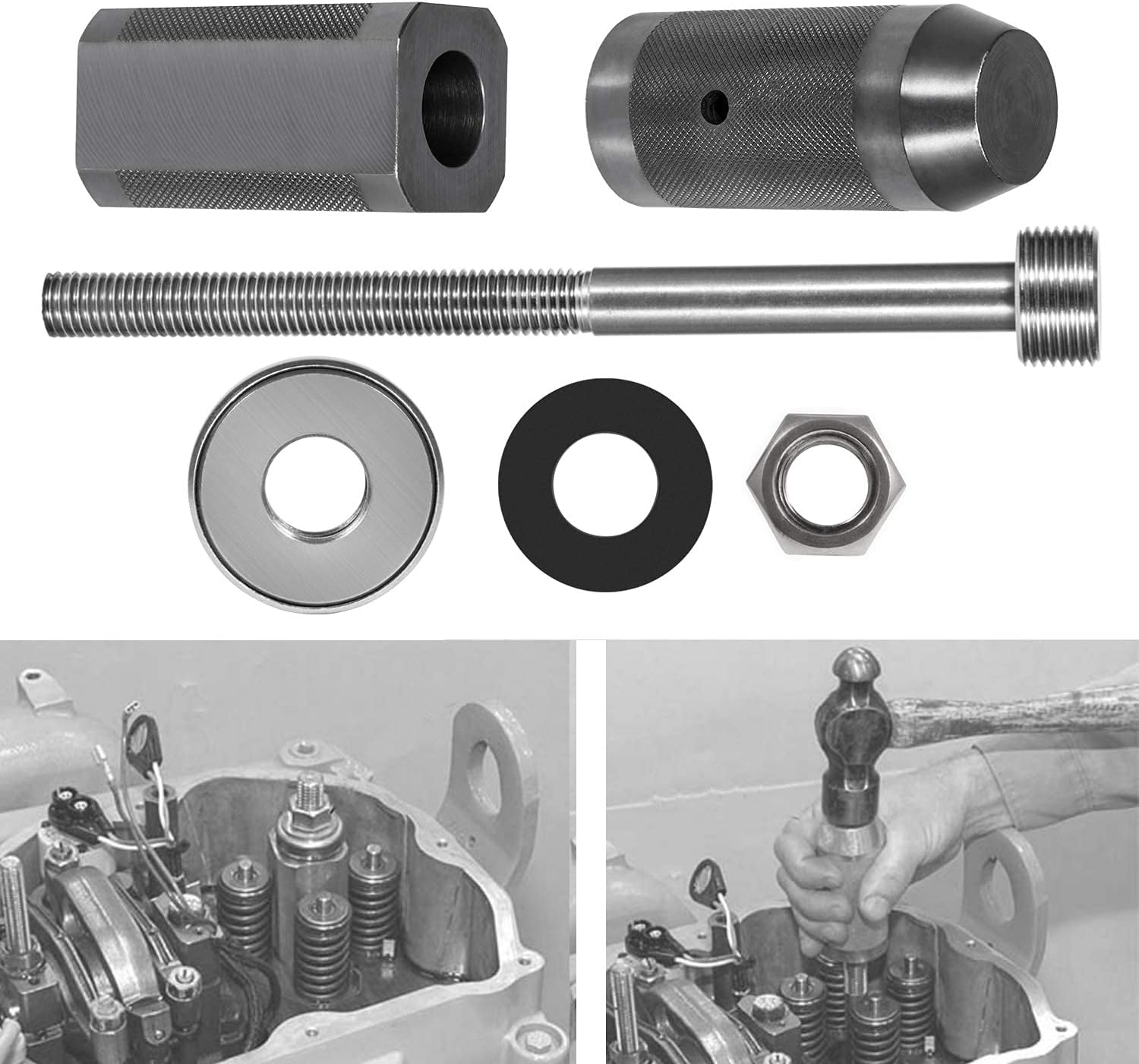 9U-6891 Injector Sleeve Cup Remover & Installer Set for CAT Caterpillar 3406E C10 C12 C15 C16 C18