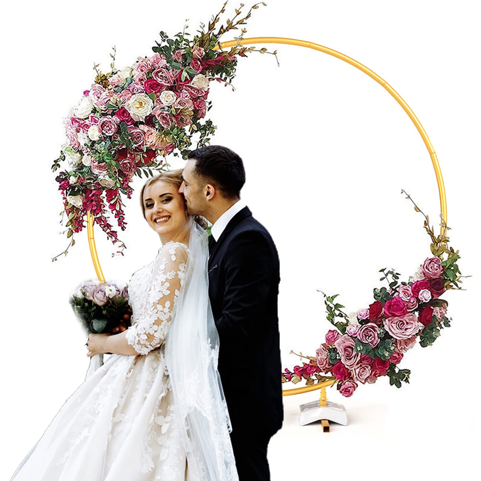 Ballonbogen-Set mit Metallständer und wasserbefüllbaren Sockeln, inklusive Ballonclips, perfekt für Hochzeit, Garten, Innen- und Außenpartys