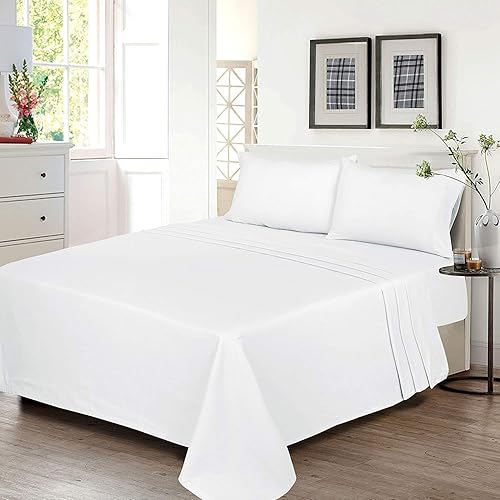 Miniatura 4 de RUVANTI Juego de sábanas de franela tamaño King, 100% algodón cepillado, bolsillos profundos de 16 pulgadas (se adapta a hasta 18 pulgadas),