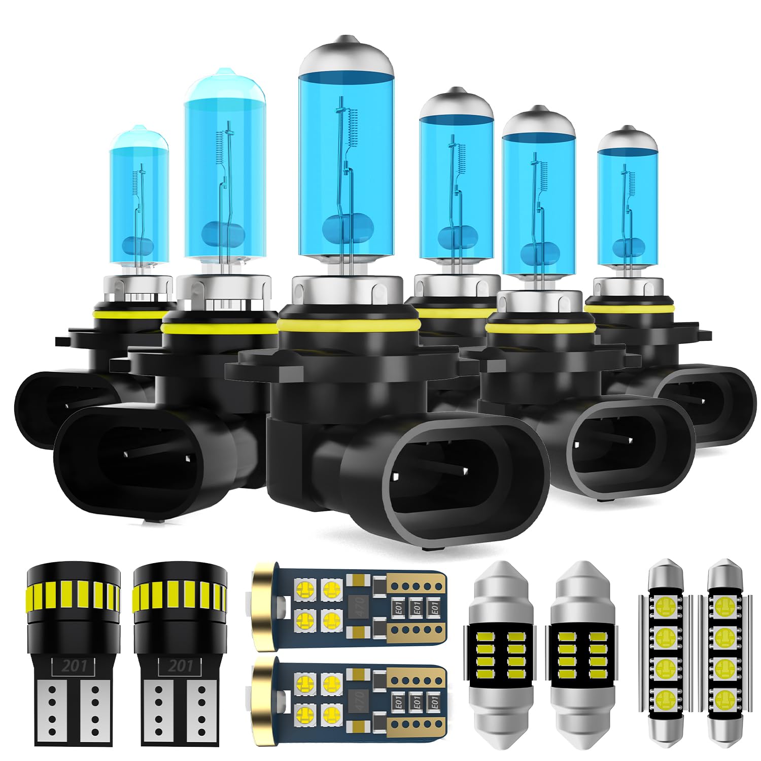 Headlight Bulbs Interior Light Kit Fit For Toyota 4Runner 2003-2005, High Low Beam Fog Light Bulb + Interior Bulbs Package + License Plate Lights, Pack of 19