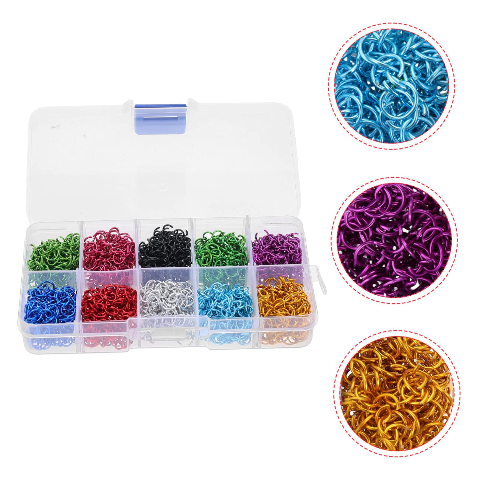 STOBOK 2 Sets Schmuckherstellung Offene Biegeringe Geteilte Armbänder Sprungringe Halskettenherstellung Zubehör Große 250 Stück * 2