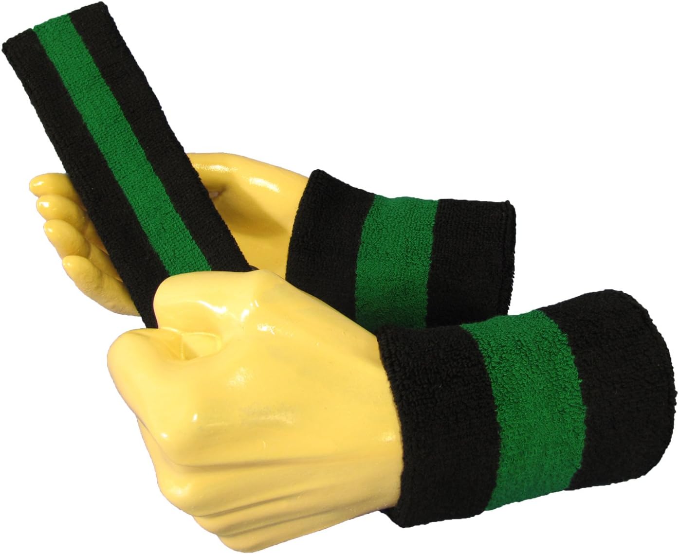 COUVER Sweatband Set Sports Headband Wristband Set Terry Cloth Moisture Wicking Sweat Absorbing Wrist Sweatbands Head Sweatband - Image 2