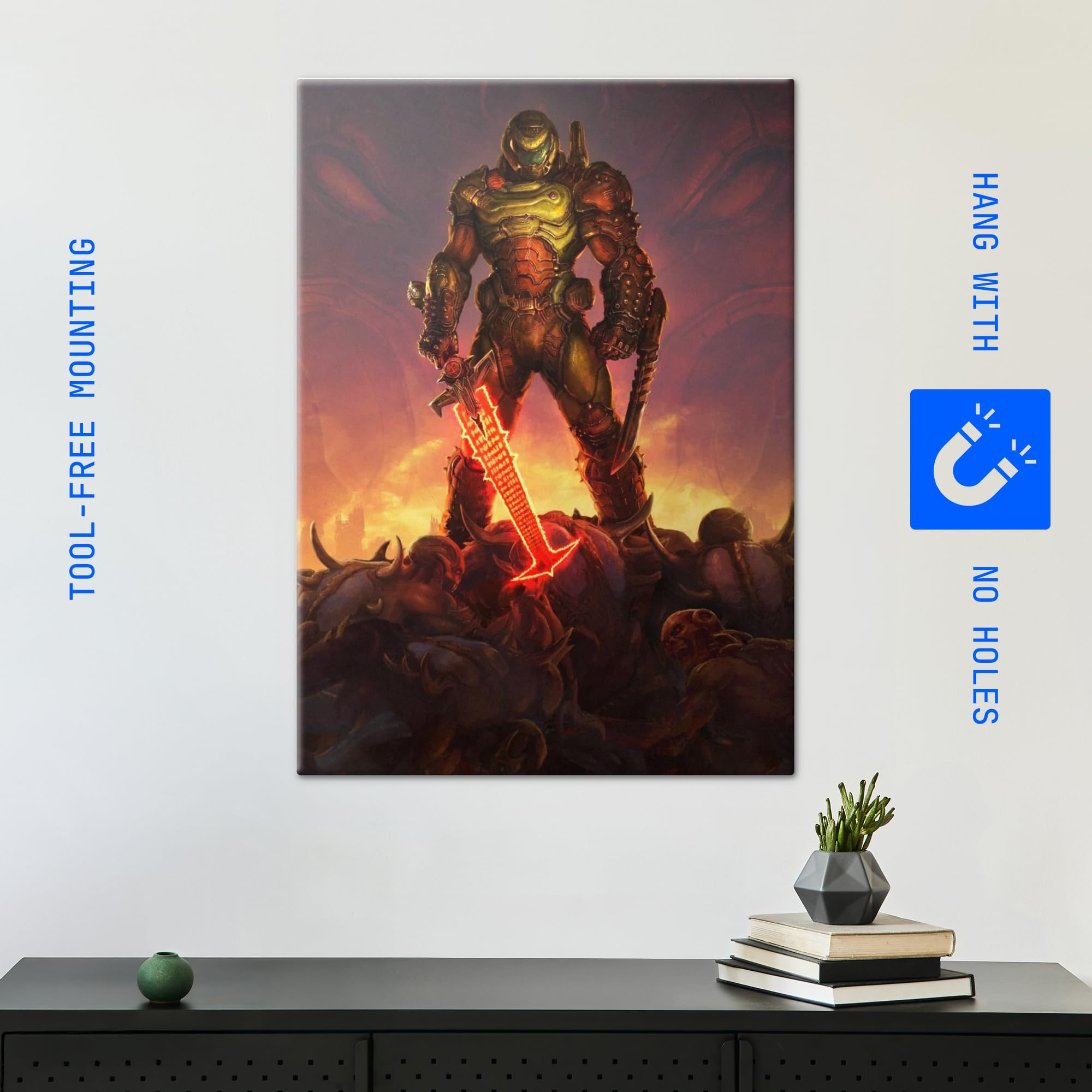 Amazon.com: Displate Official DOOM Metal Poster Magnetic Mounting
