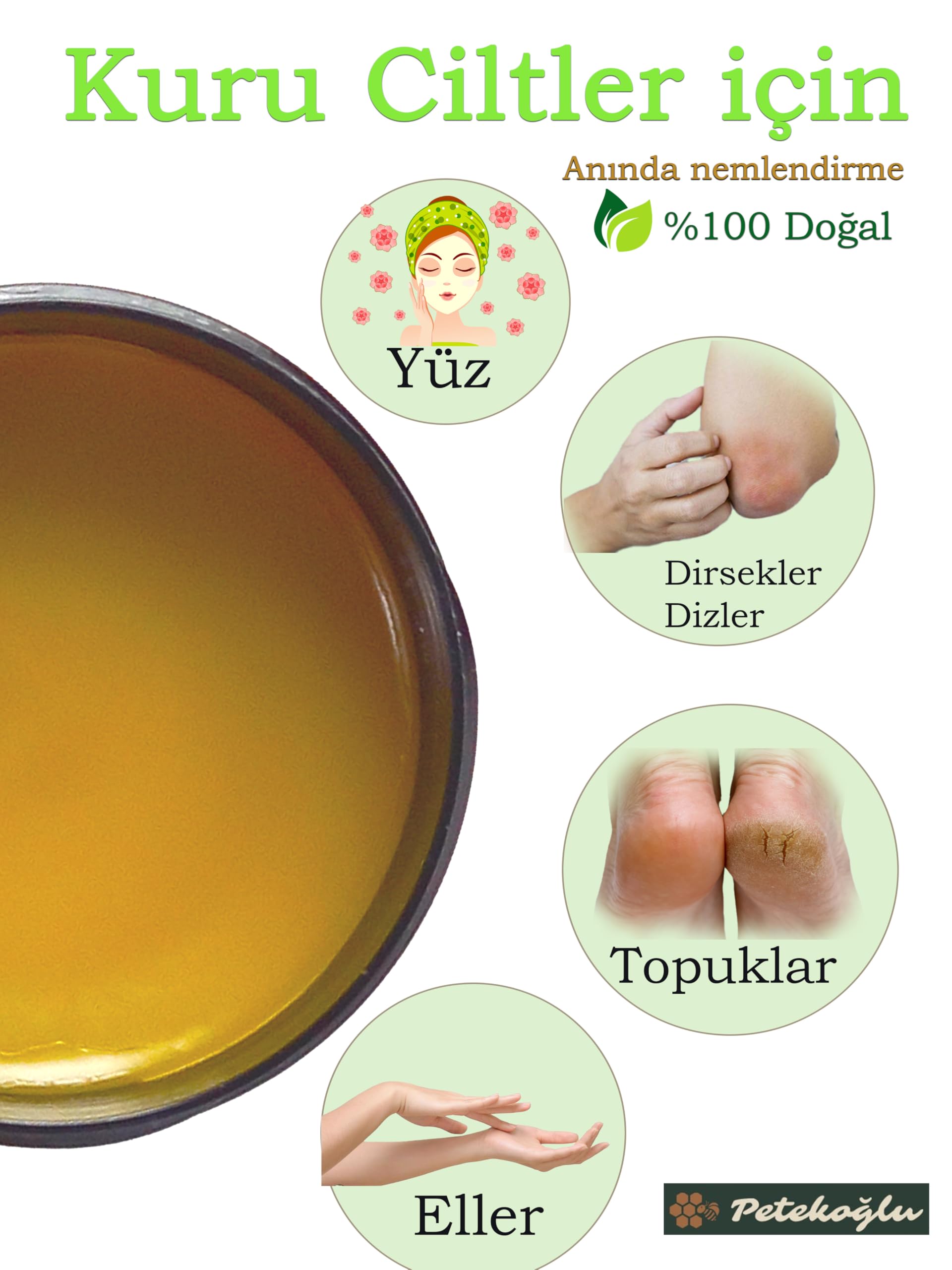 Petekoğlu (50ML) Aynısefa Balmumu Zeytinyağlı Krem El Yapımı%100 Doğal