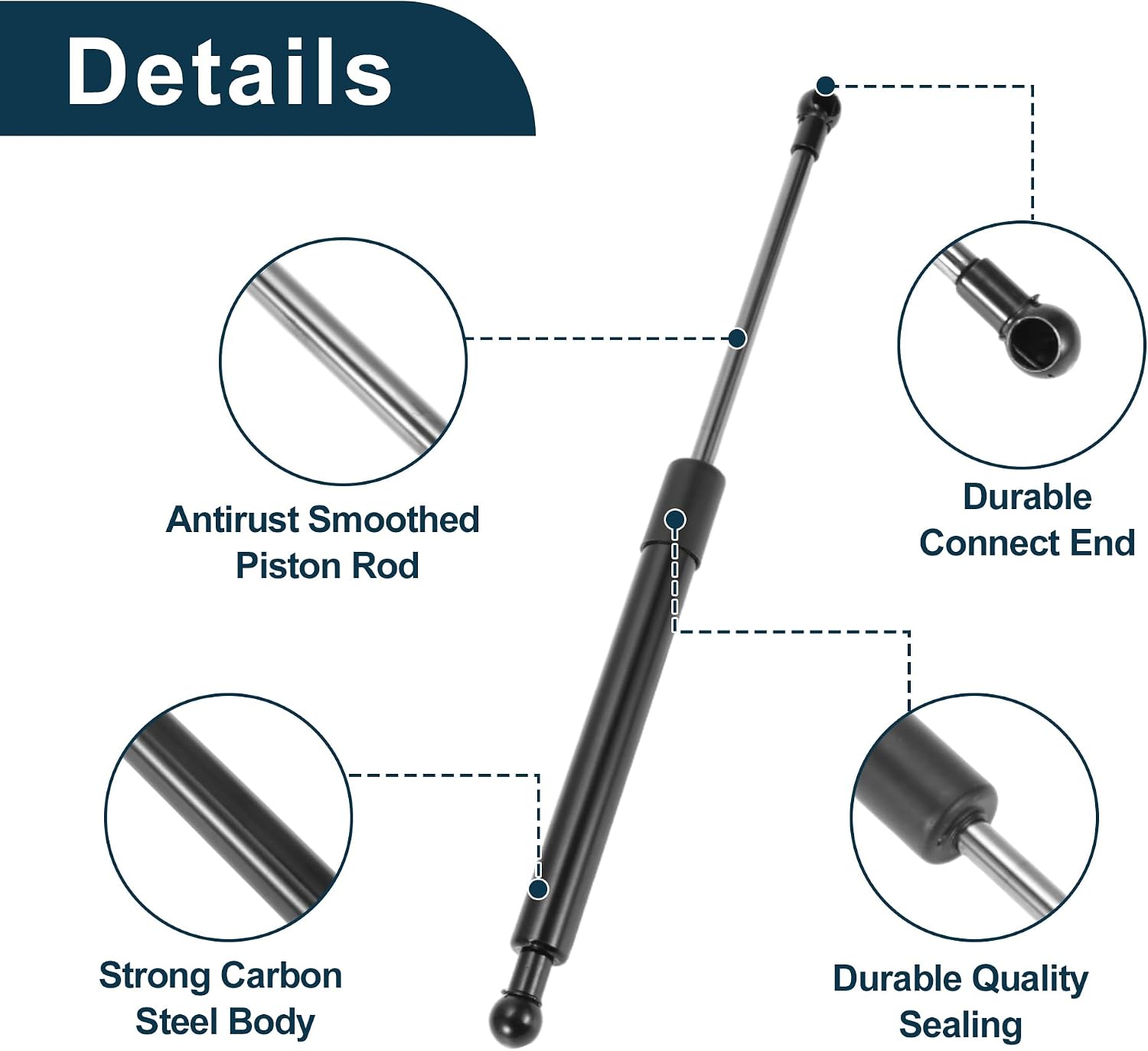 X AUTOHAUX Upgrade Front Hood Lift Supports Struts for Mazda MX-5 ND MX5 Miata Roadster 2015-2024 Front Bonnet Gas Struts