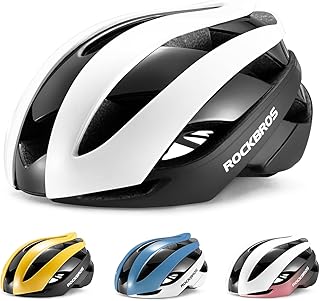 ROCKBROS Bicycle Helmet Road Bike Helmet Lightweight Cycling Helmet M/L 55-61 cm Adjustable All-Round Helmet Ventilation 4 Colours for Adults Women and Men