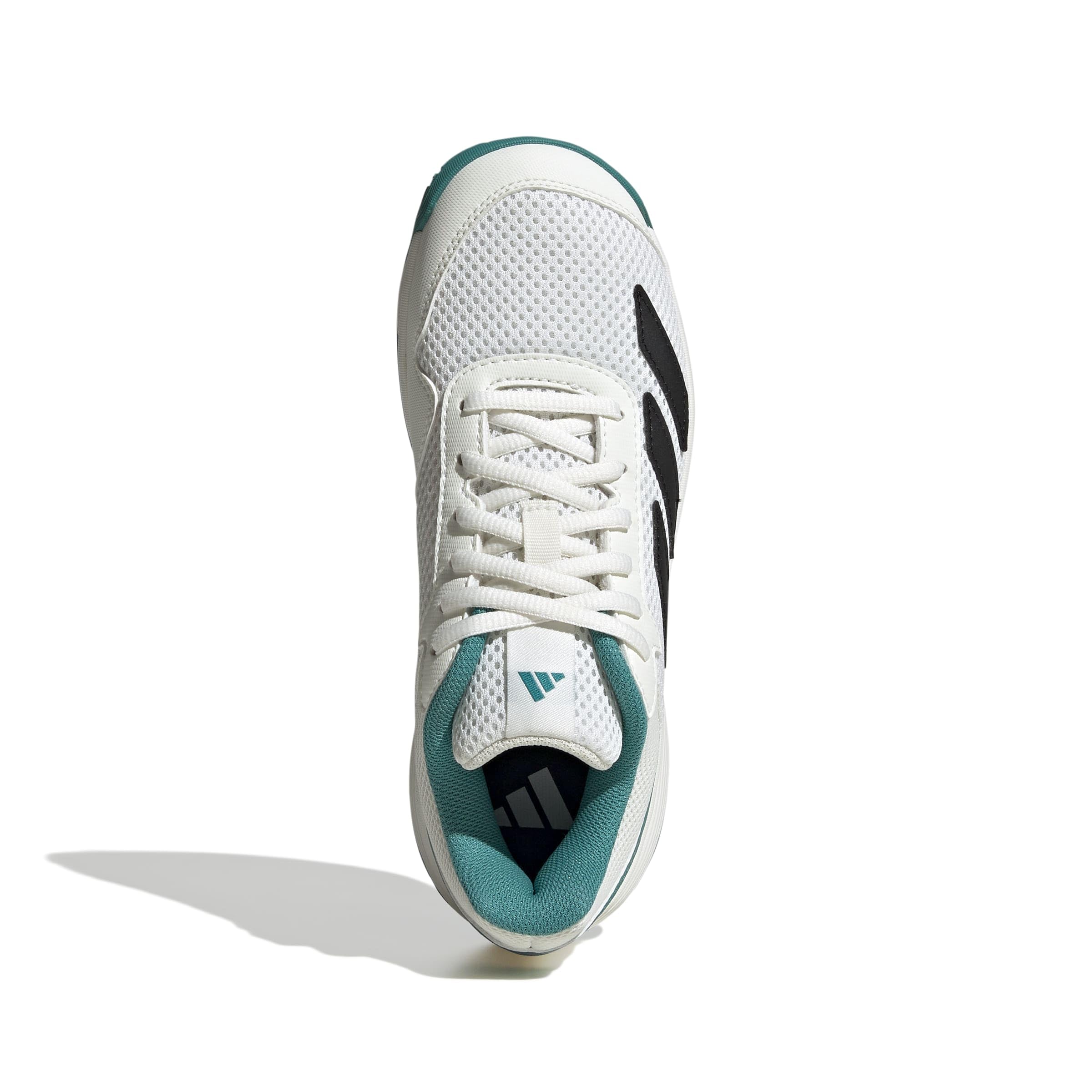 adidas Uniseks - dzieci Courtflash Kids Tennis Shoes, Cloud White/Pure Teal/Off White, 38 EU