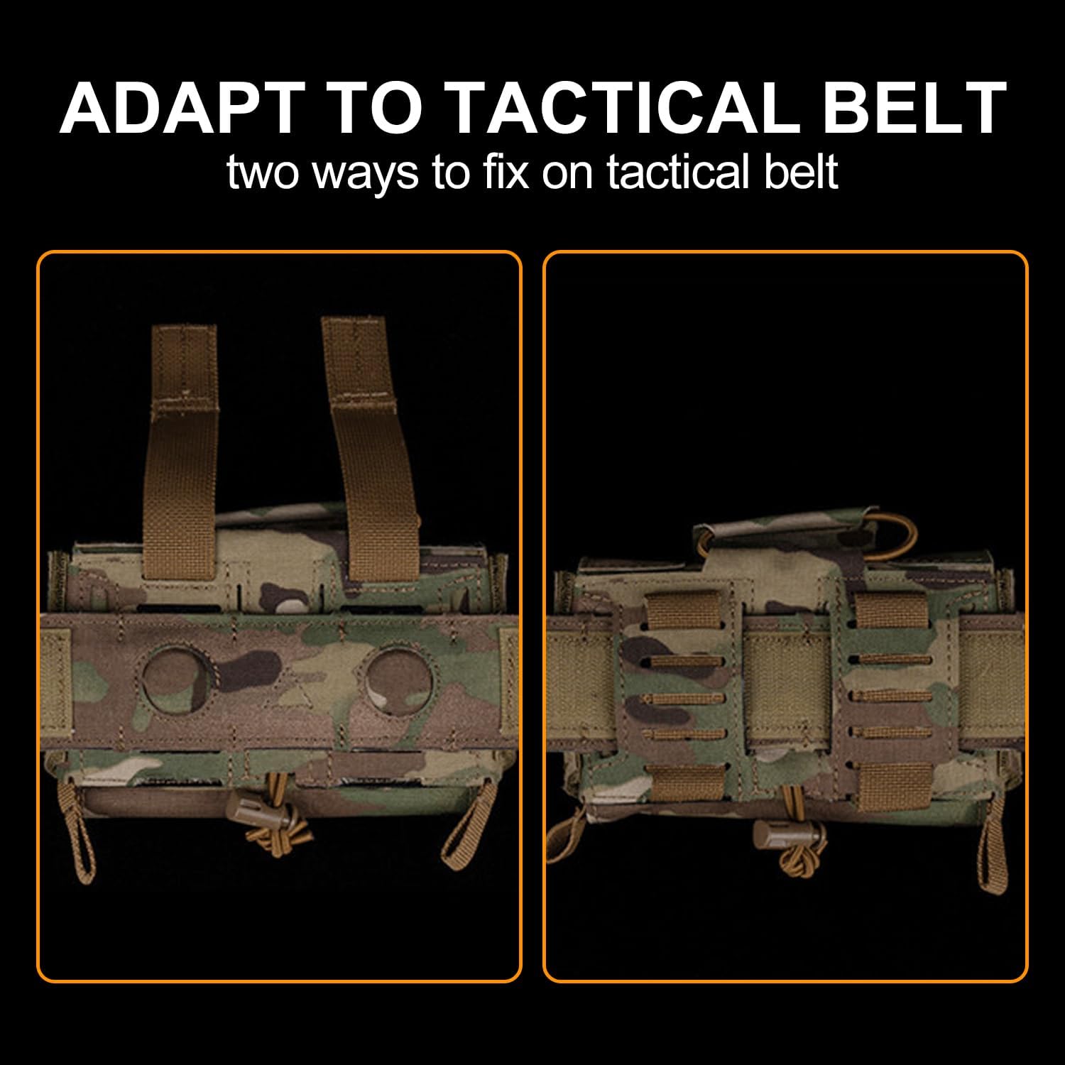 Tactical First Aid Pouch Split Design Empty IFAK Medical Bag EMT Tool Trauma Pouch for Outdoor Duty Belt Molle Vest Hunting