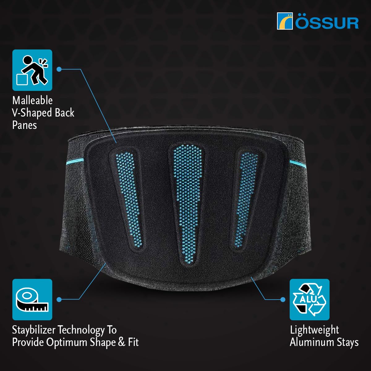Ossur FormFit Pro - Soporte de espalda FP500003, Medium, Negro, 1