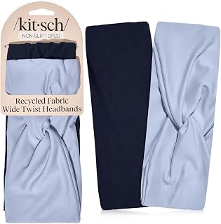 Kitsch Non-Slip Wide Headbands for Women - Stretchy Comfort for Workouts, Yoga, Gym & Daily Wear | Garden Bouquet 2-Pack