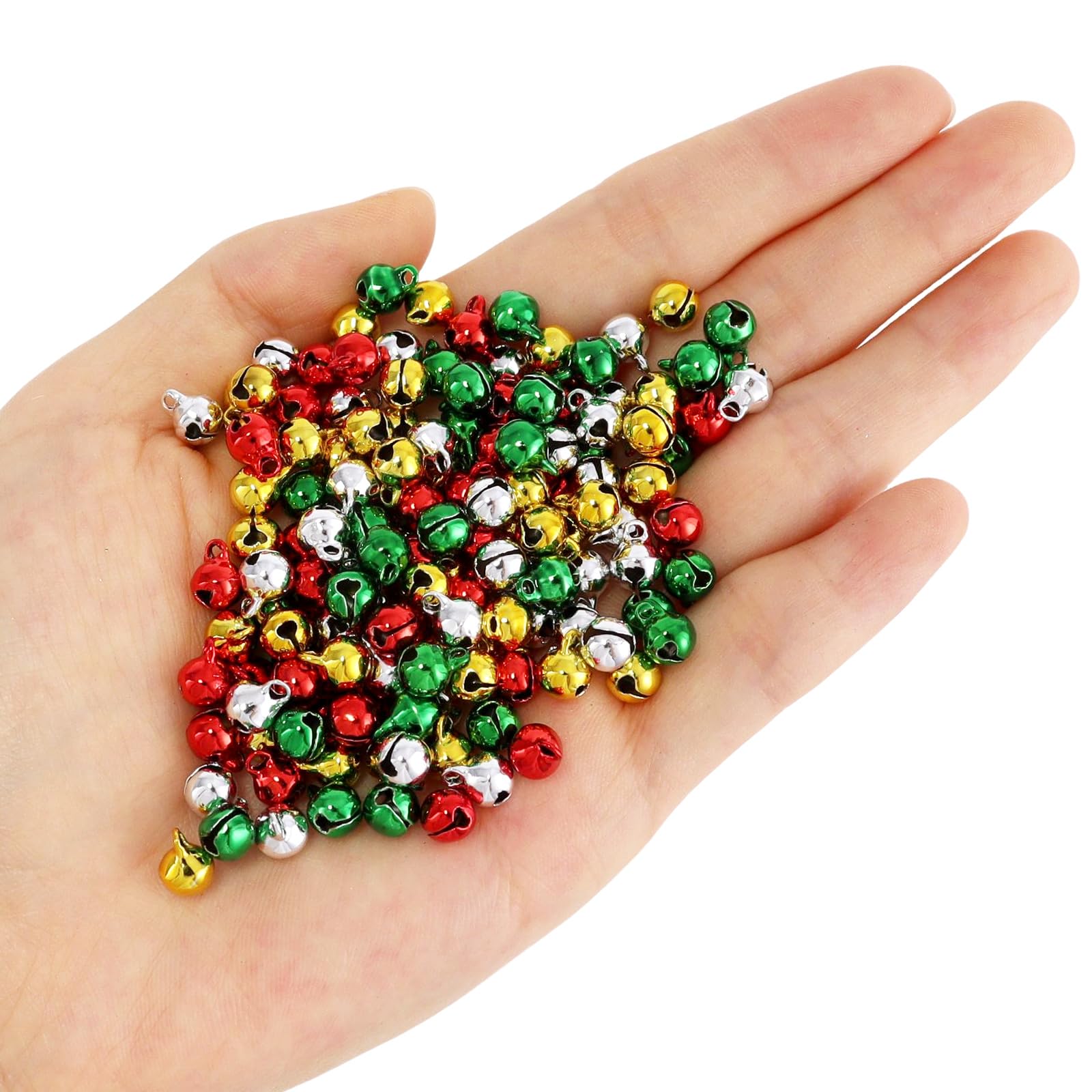 120 Pcs 1/4 Inch Jingle Bells – Multicolor Mini Craft Bells For Christmas Ornaments, Wreaths, Pet Collars, Jewelry