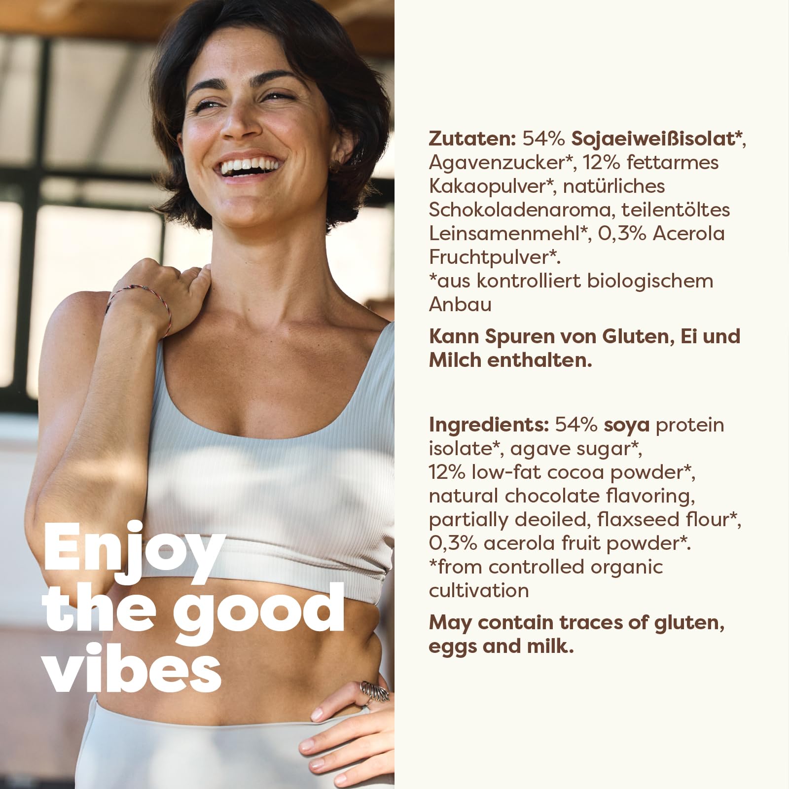 SEDVITAL Bio Protein Pulver vegan - mit Vitamin C, Magnesium und Eisen, laktose- & glutenfrei, Ballaststoffquelle, Schoko Geschmack für Immunsystem und Energie 360 g