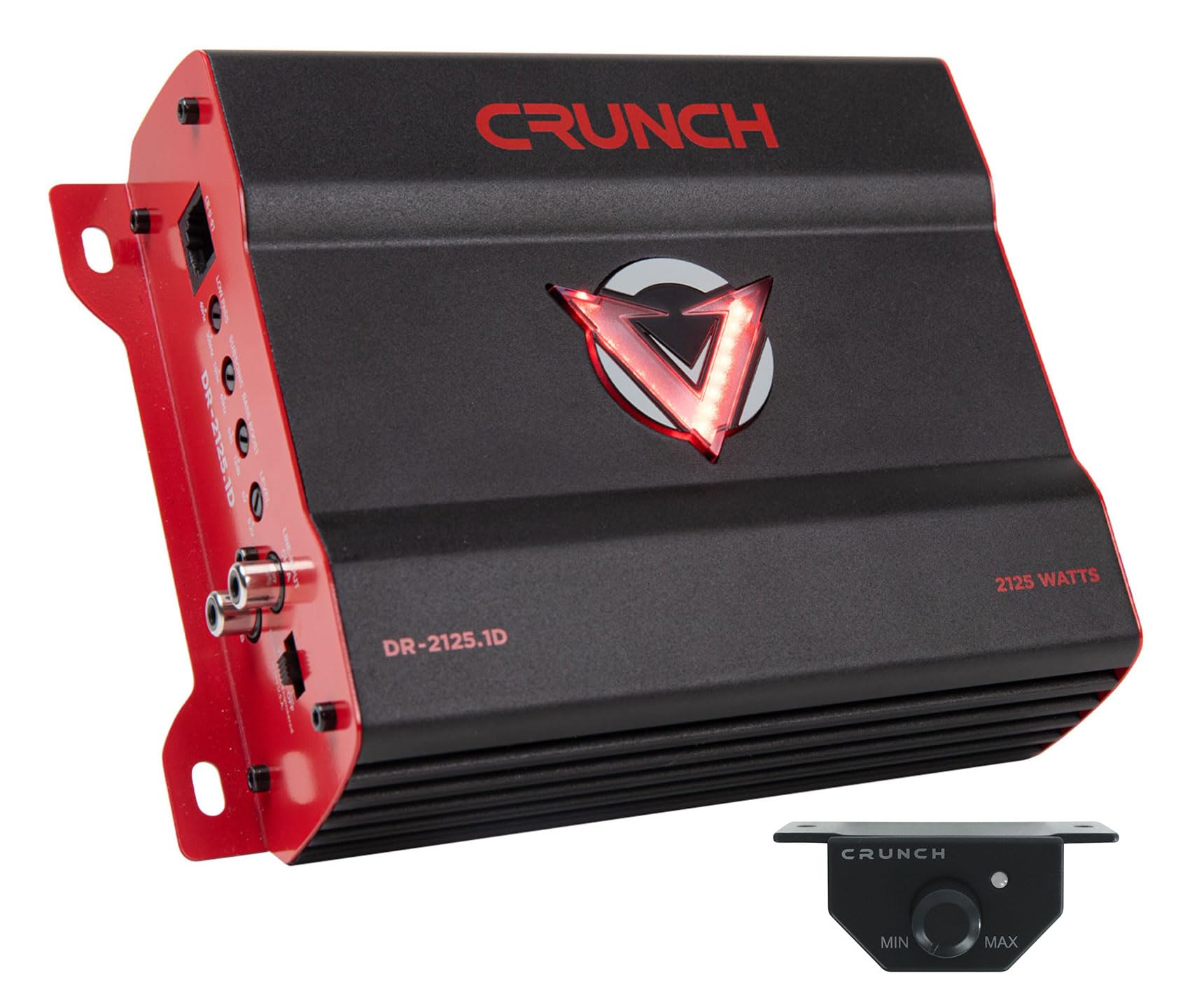 Audiosavings Bundle: (1) Crunch DR-2125.1D 2125 Watt Mono Amplifier 2 Ohm Class D Car Audio Amp & (1) Rockville RWK41 4 Gauge Complete Car Amp Wiring Installation Wire Kit with RCA's (2 Items)