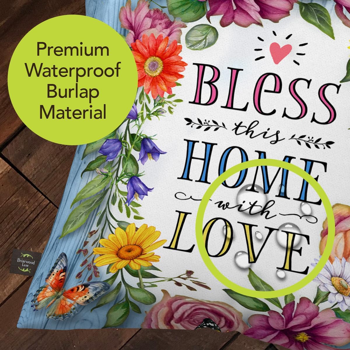 Briarwood Lane Bless This Home with Love Indoor/Outdoor Pillow